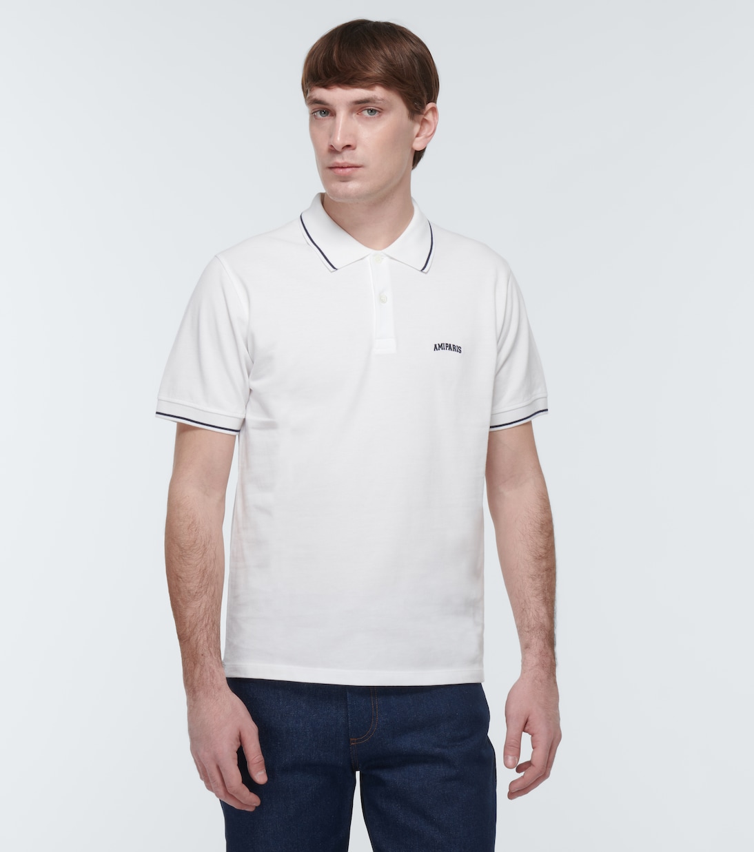 Polo in cotone a righe | Ami Paris