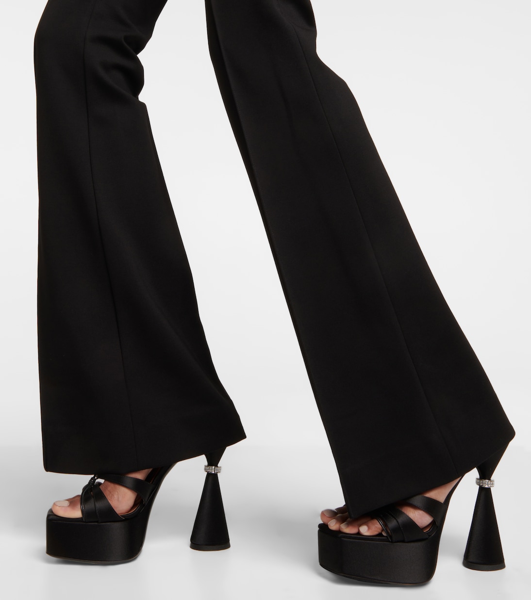 Sienna satin platform mules | D'Accori