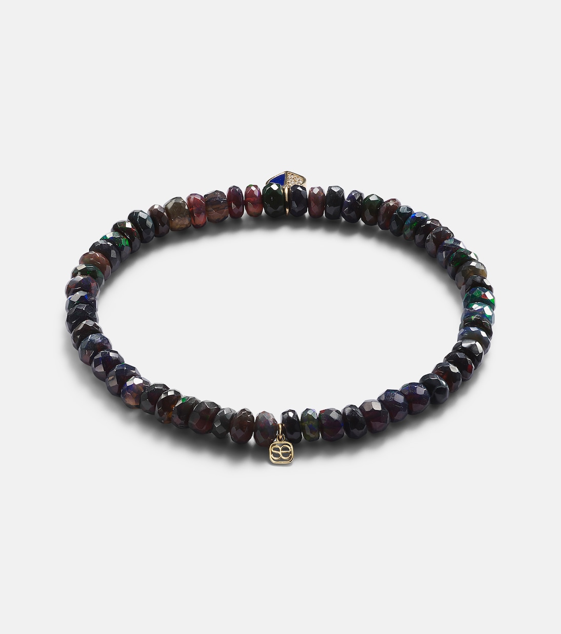 Bracciale in oro 14kt con charm a cuore, diamanti e opali - Eleganza giovanile di SYDNEY EVAN