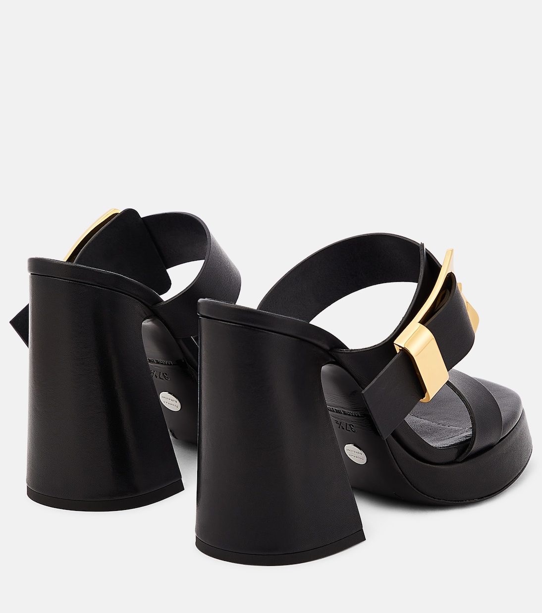 Mules Buckle Slide à plateforme en cuir | Proenza Schouler