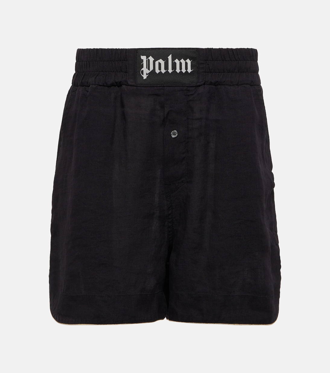 Shorts in lino con logo | Palm Angels