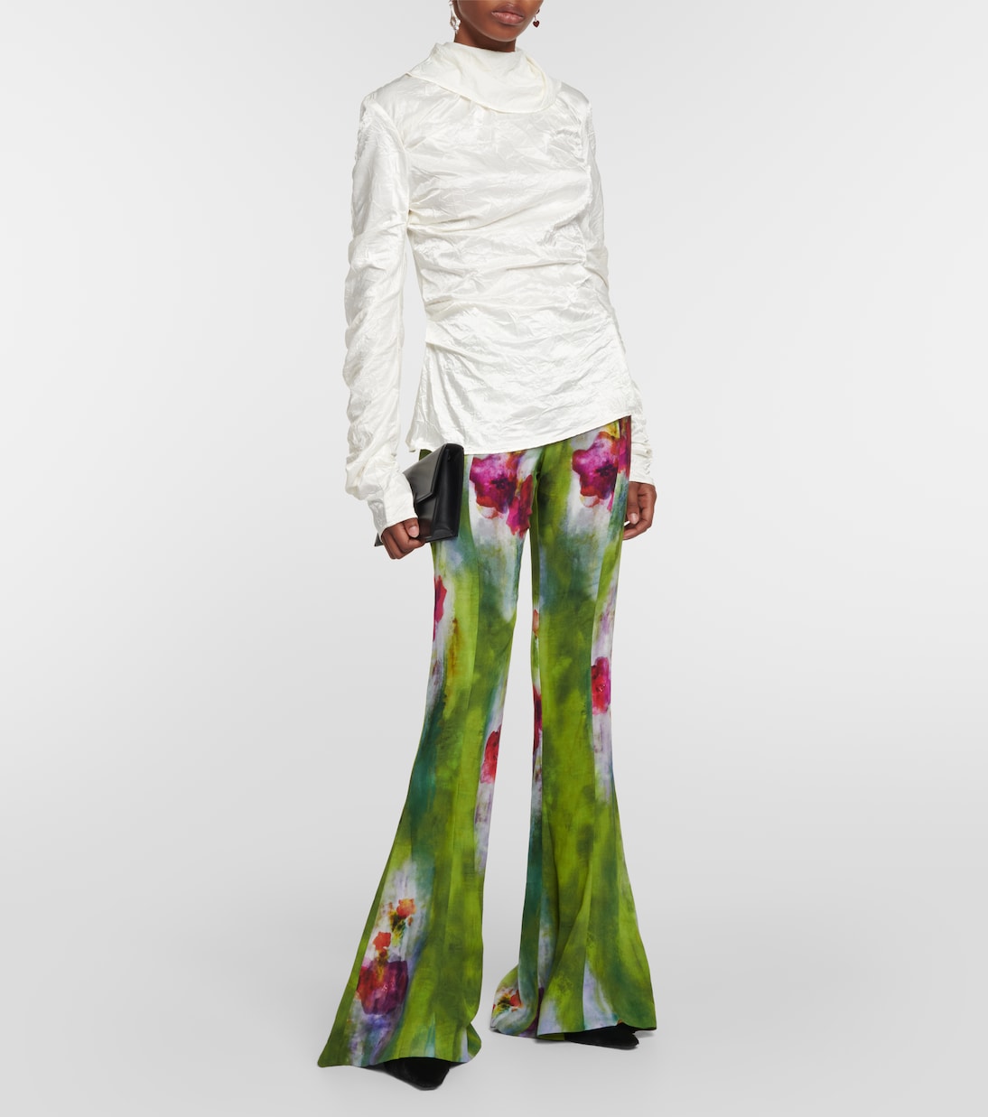 Floral high-rise flared pants | Acne Studios