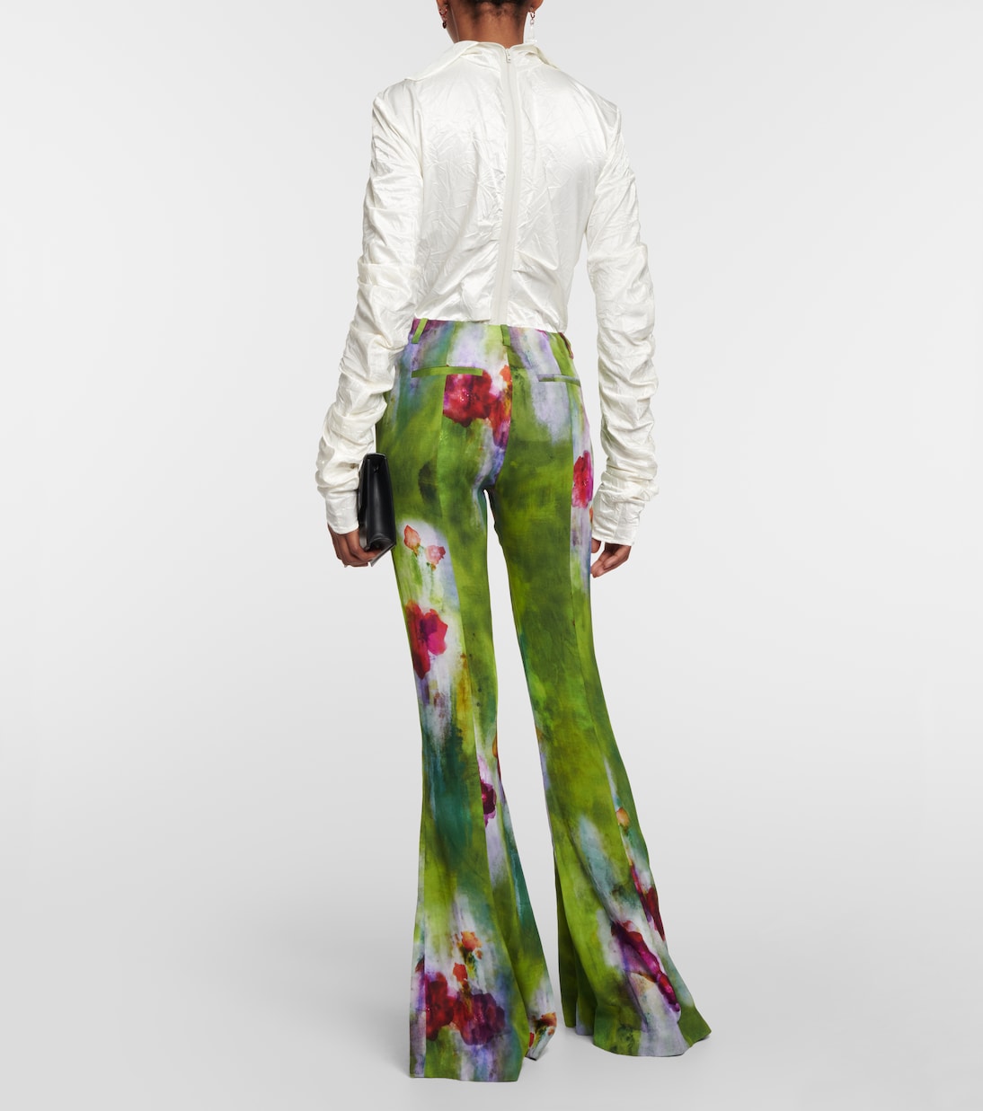 Floral high-rise flared pants | Acne Studios