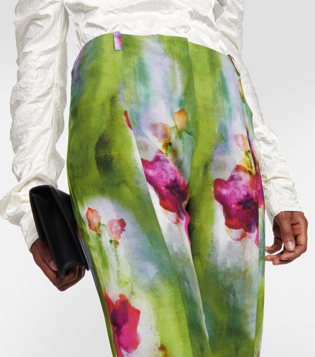 Floral high-rise flared pants | Acne Studios