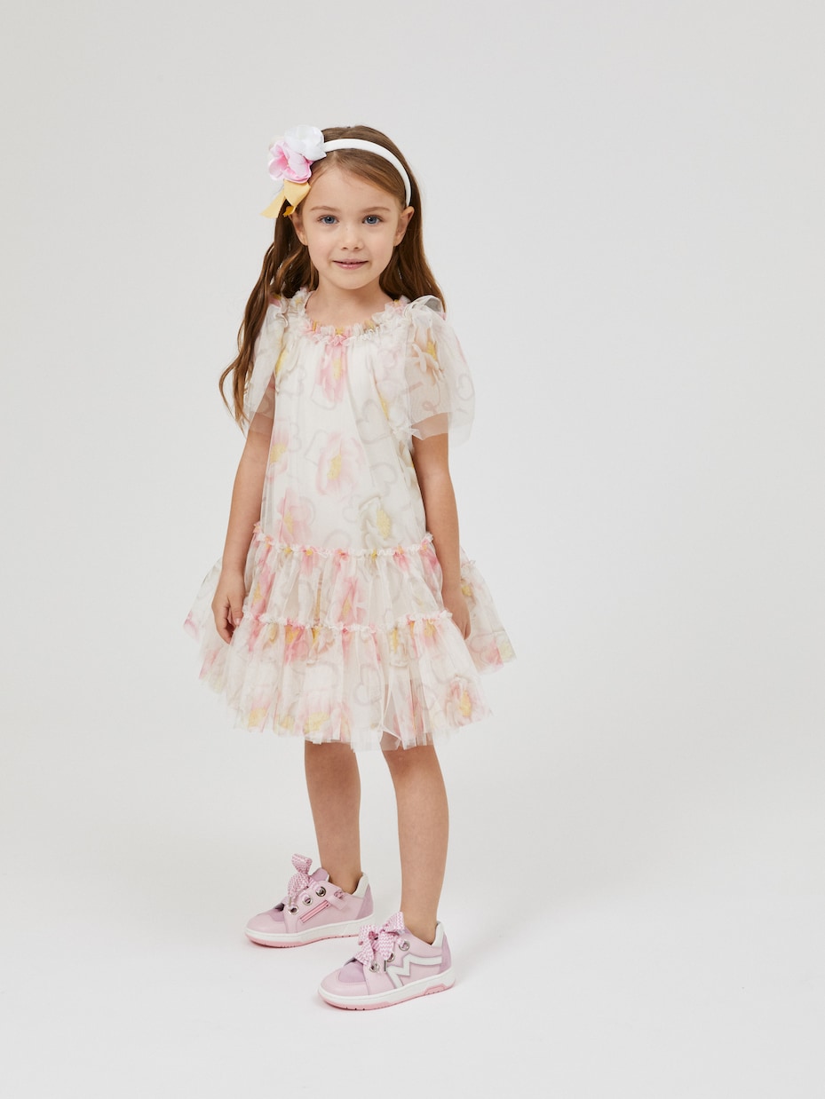 Robe imprimée en tulle | Monnalisa