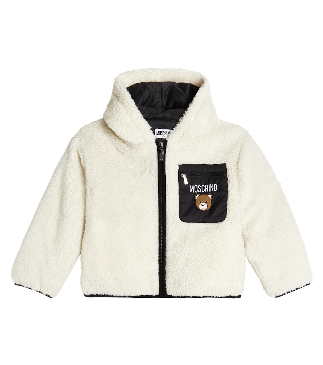 Giacca in shearling sintetico con cappuccio | Moschino Kids