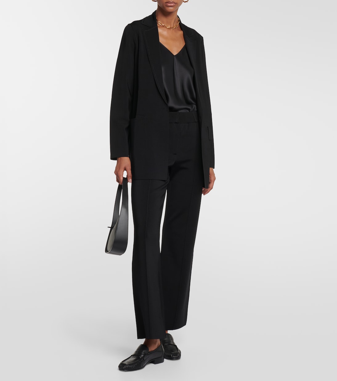 Gerade High-Rise-Hose aus Cady | Joseph