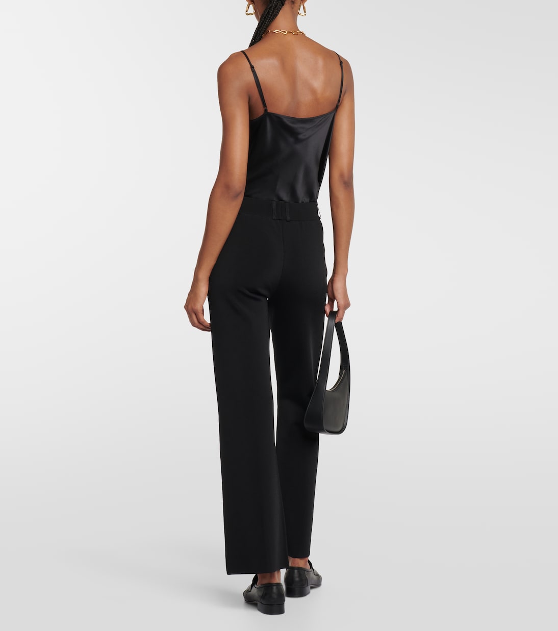 Gerade High-Rise-Hose aus Cady | Joseph