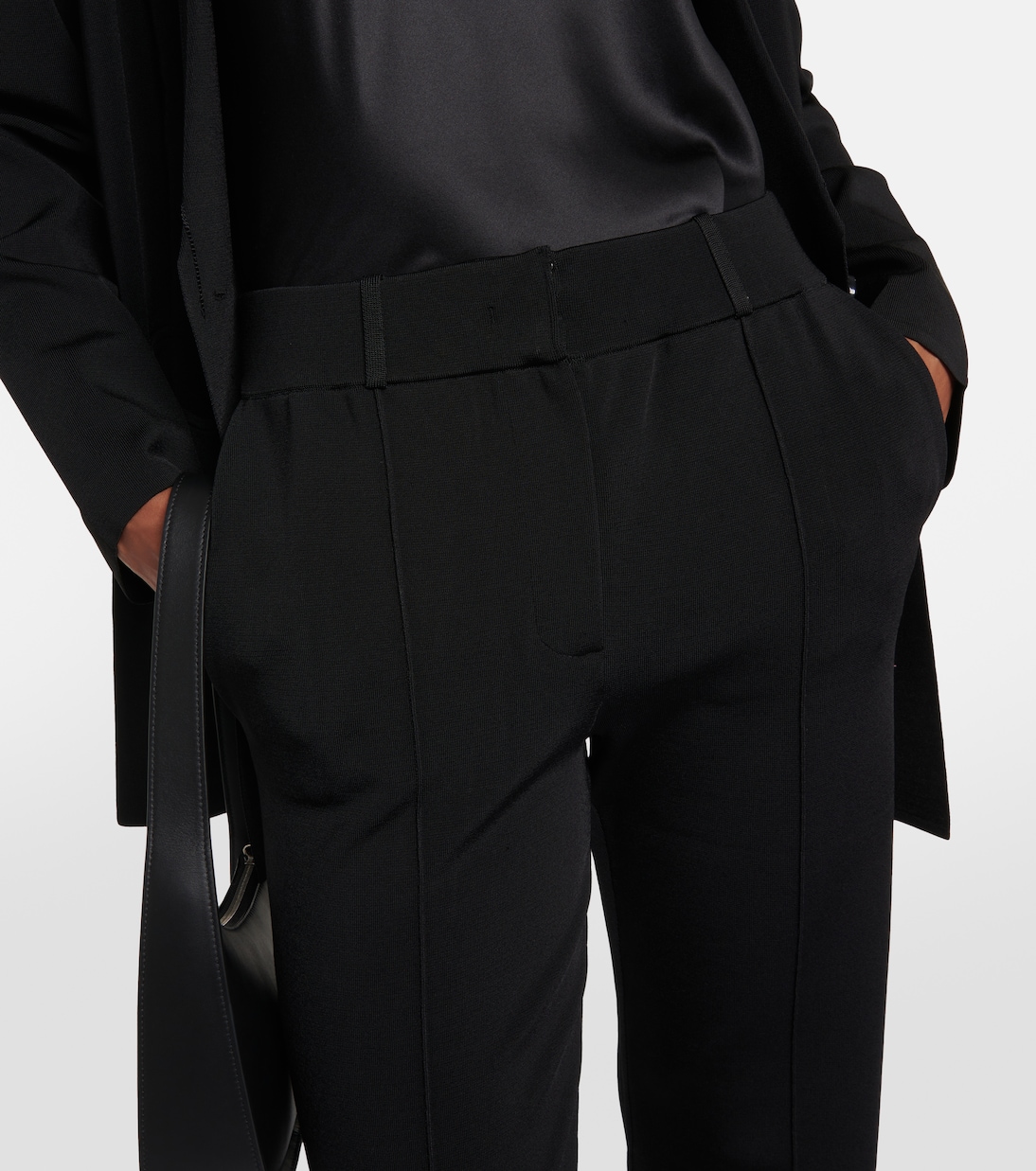 Gerade High-Rise-Hose aus Cady | Joseph