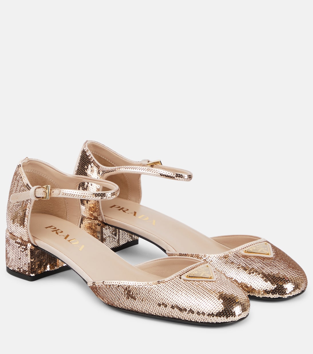 Escarpins en cuir à sequins | Prada