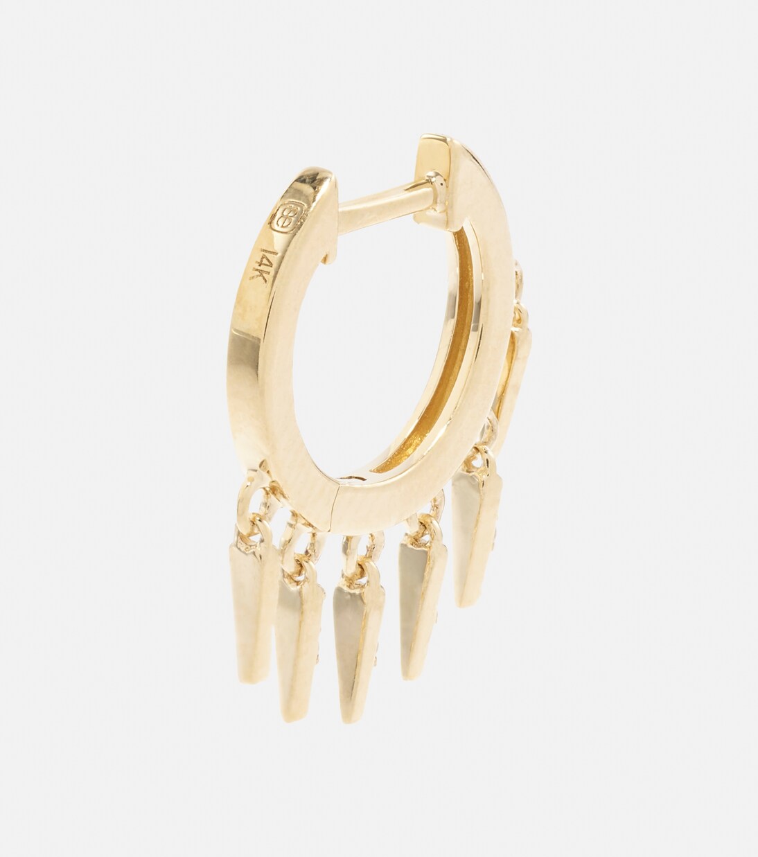 Orecchini in oro giallo 14kt con diamanti, design moderno per giovani - Sydney Evan