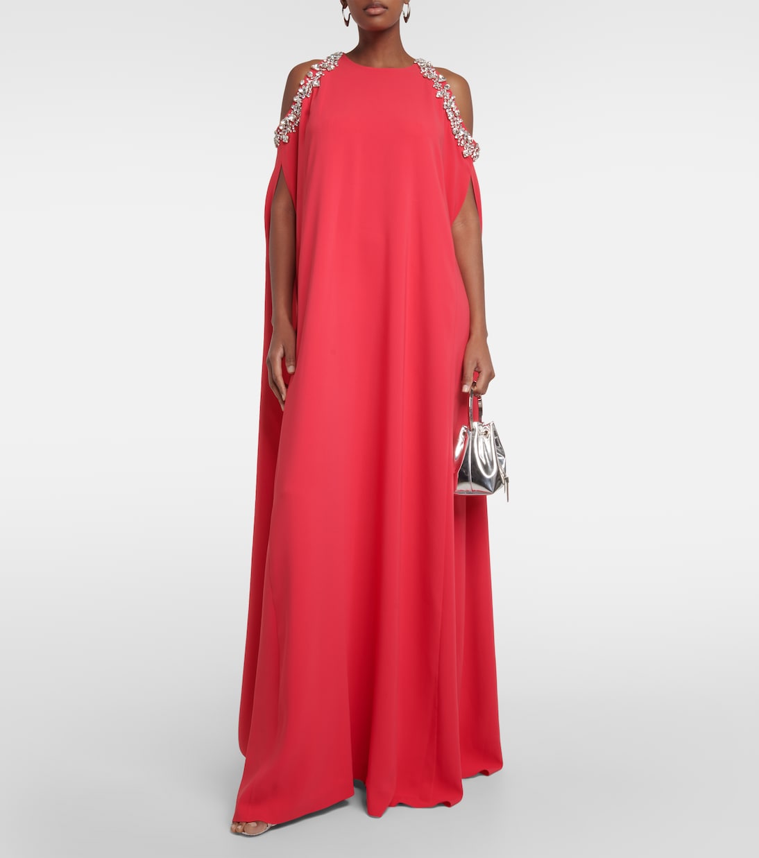 Crystal-embellished silk-blend gown | Oscar de la Renta