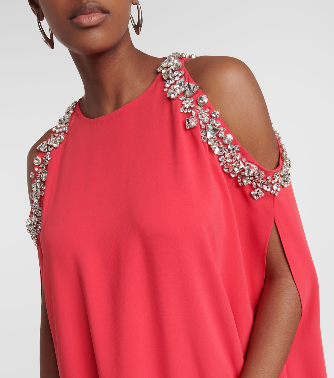 Crystal-embellished silk-blend gown | Oscar de la Renta