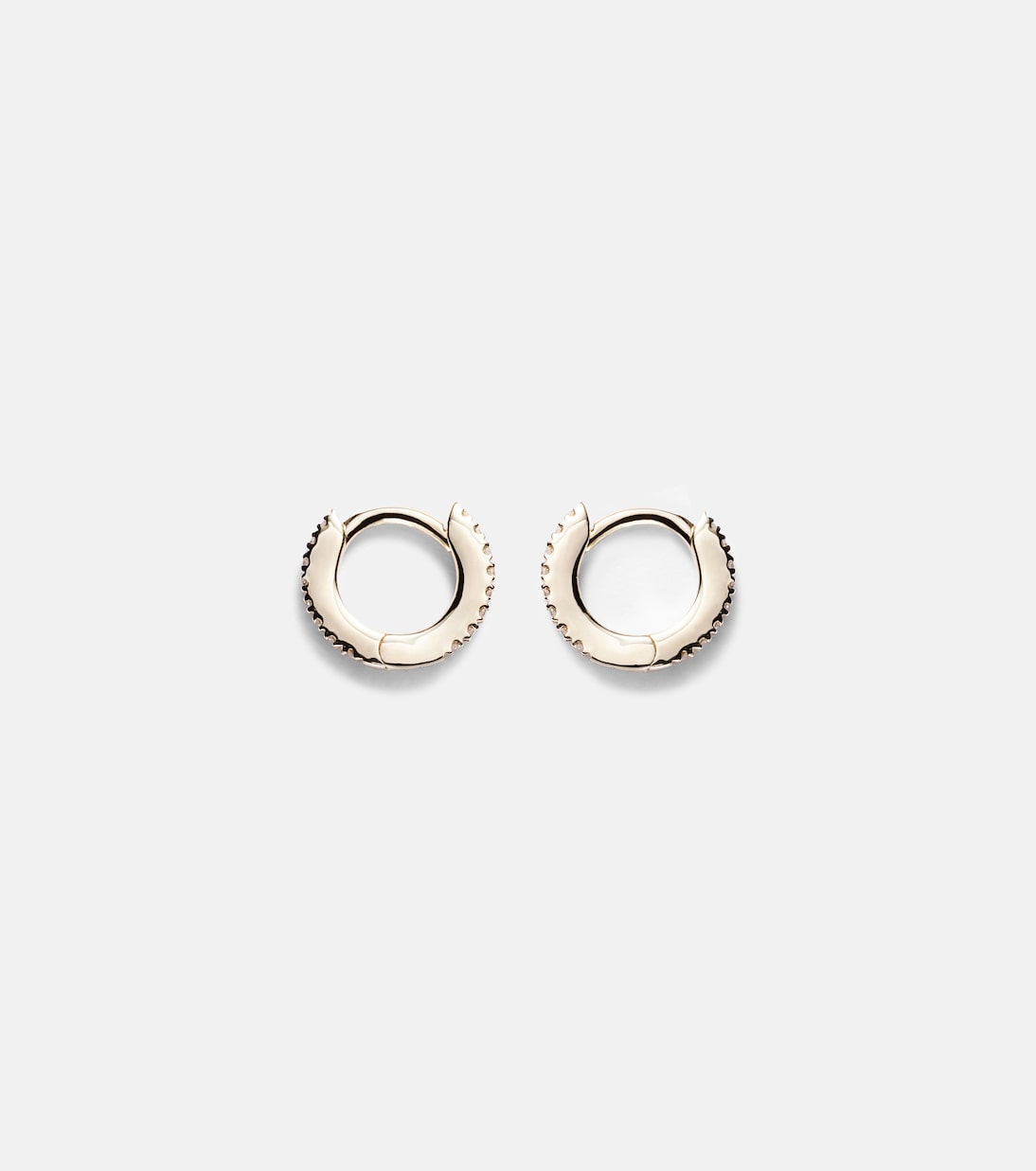 Orecchini a cerchio in oro 10kt con diamanti, design moderno per giovani
