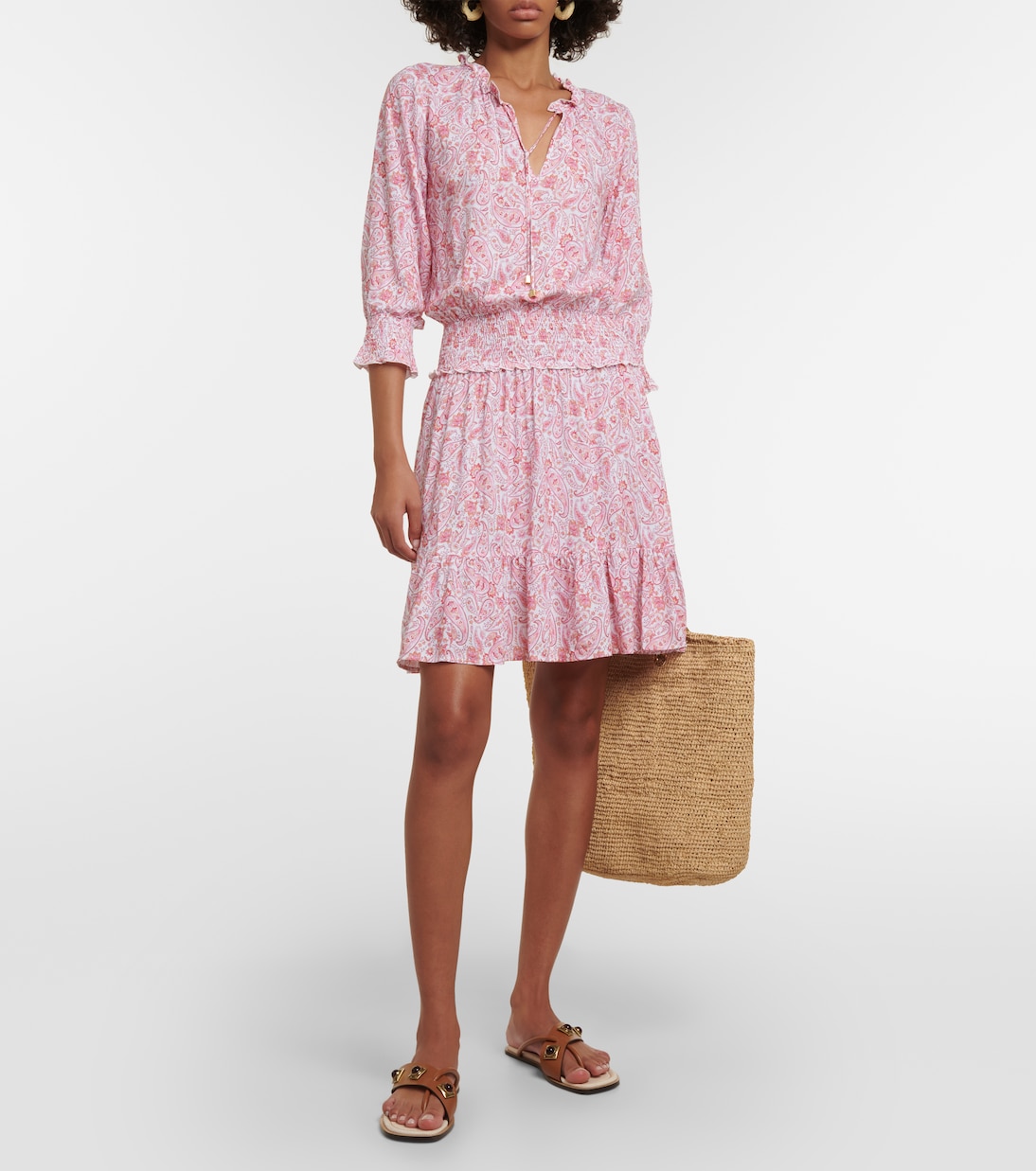 Vestido corto Muskmelon Bay con paisley | Heidi Klein