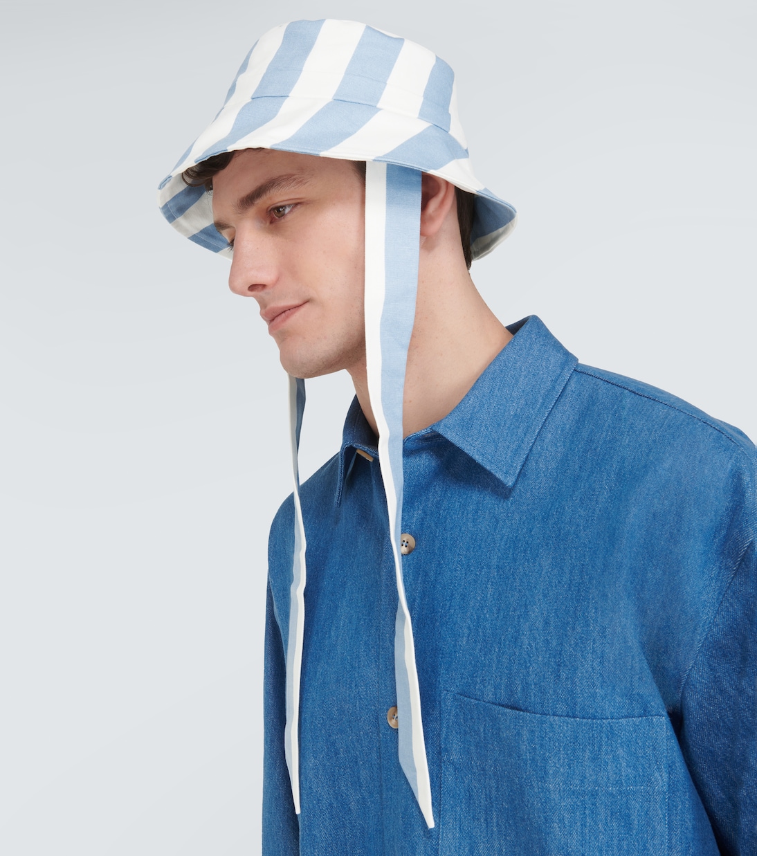 Cappello da pescatore in canvas a righe | King & Tuckfield