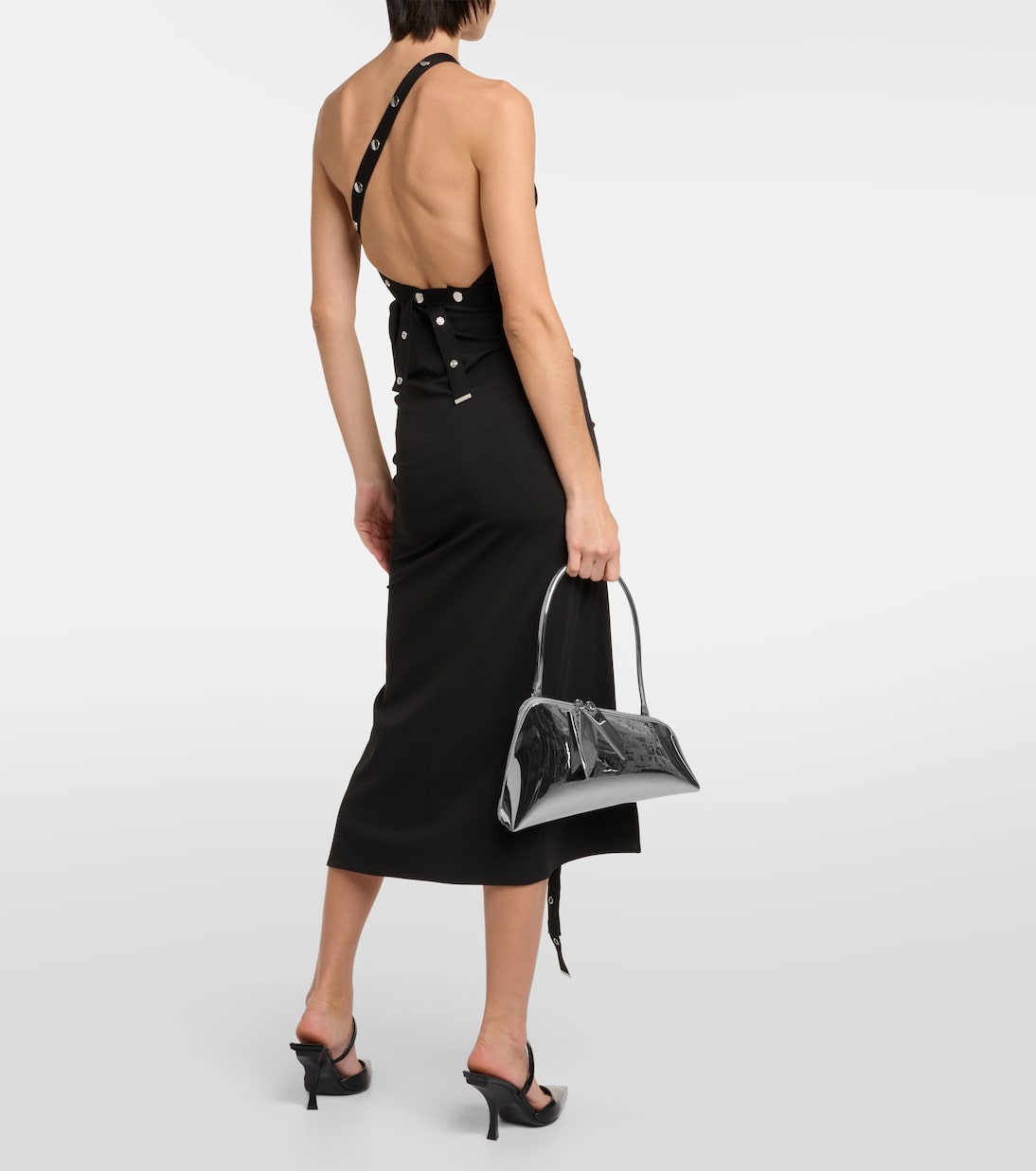 Vestido midi de jersey adornado | The Attico