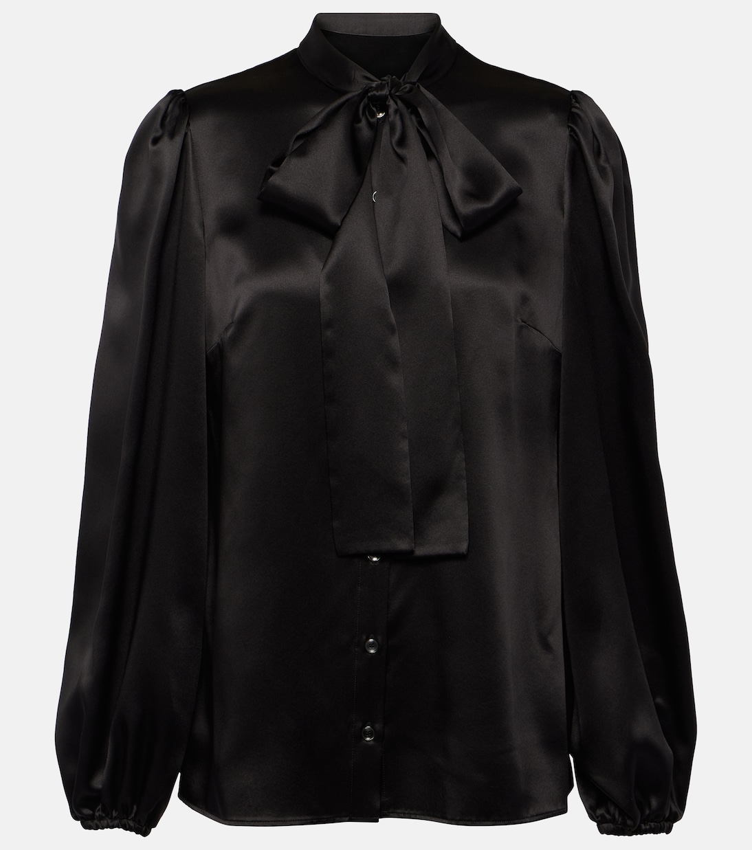 Bow-detail silk satin blouse | Dolce&Gabbana