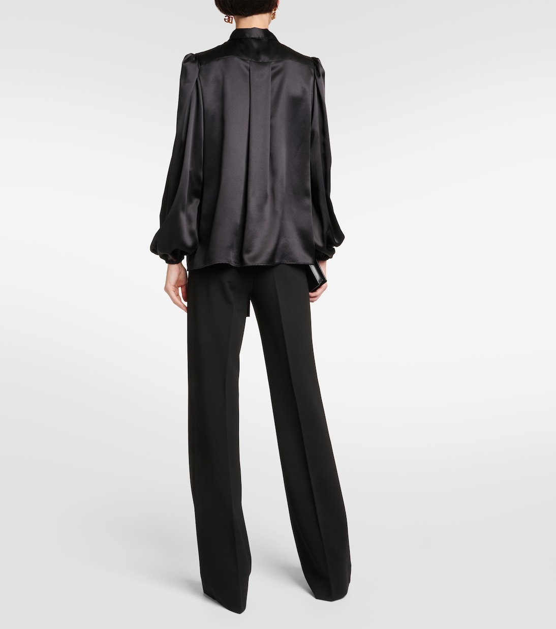 Bow-detail silk satin blouse | Dolce&Gabbana