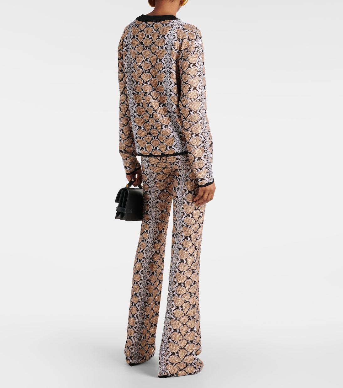 Snake-effect jacquard sweater | Balmain