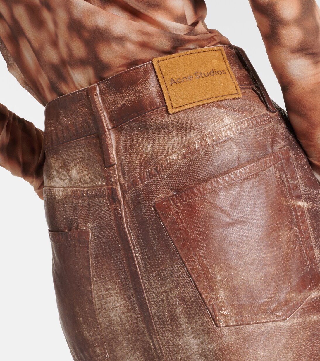 Jupe Ilisa imprimée en jean | Acne Studios