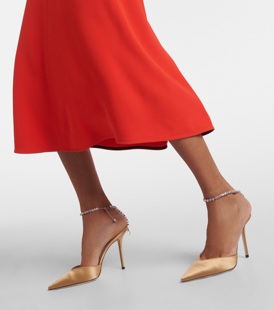 Saeda 100 embellished satin pumps | Jimmy Choo