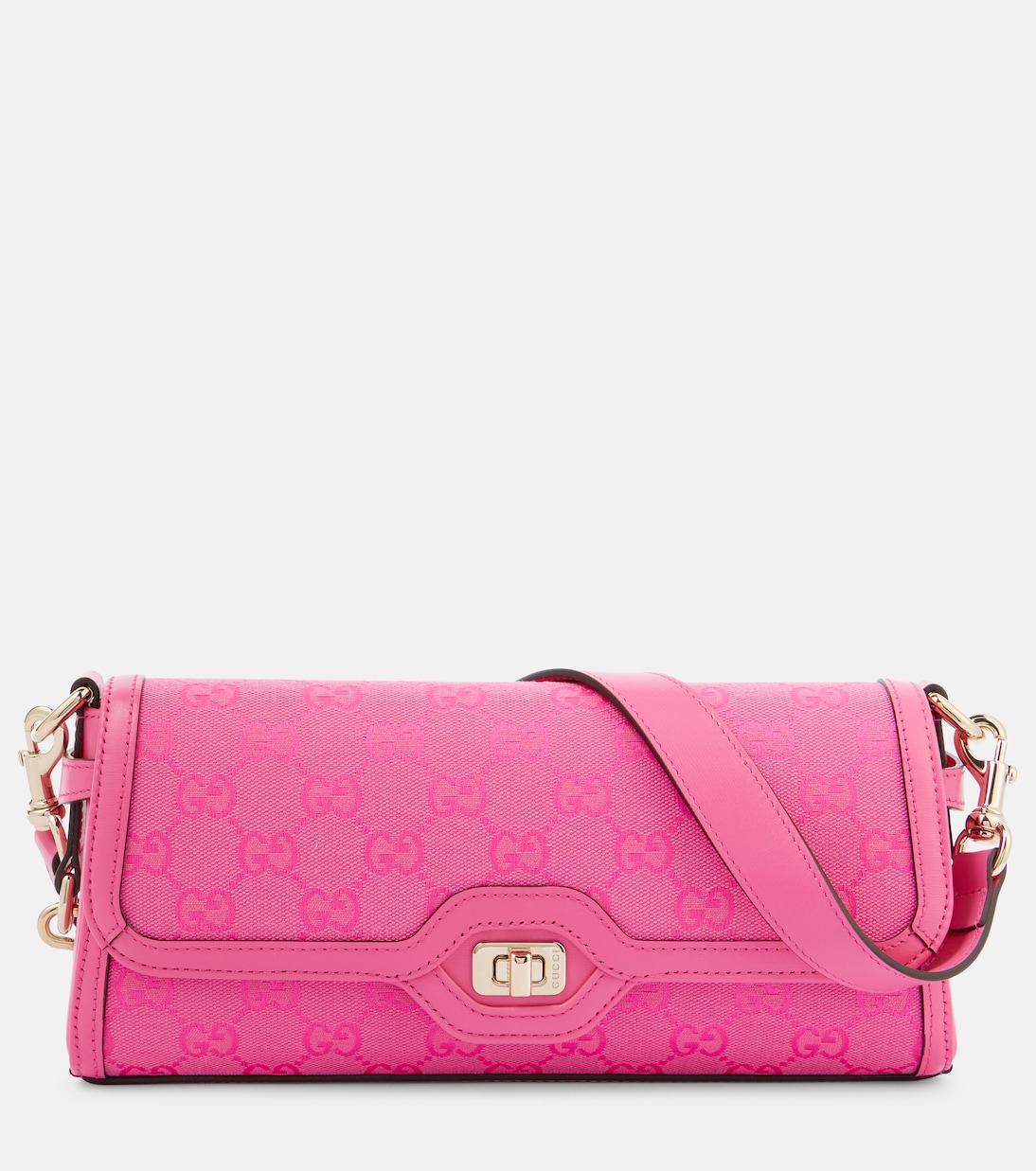 Gucci Luce Small GG canvas shoulder bag in pink Gucci Mytheresa