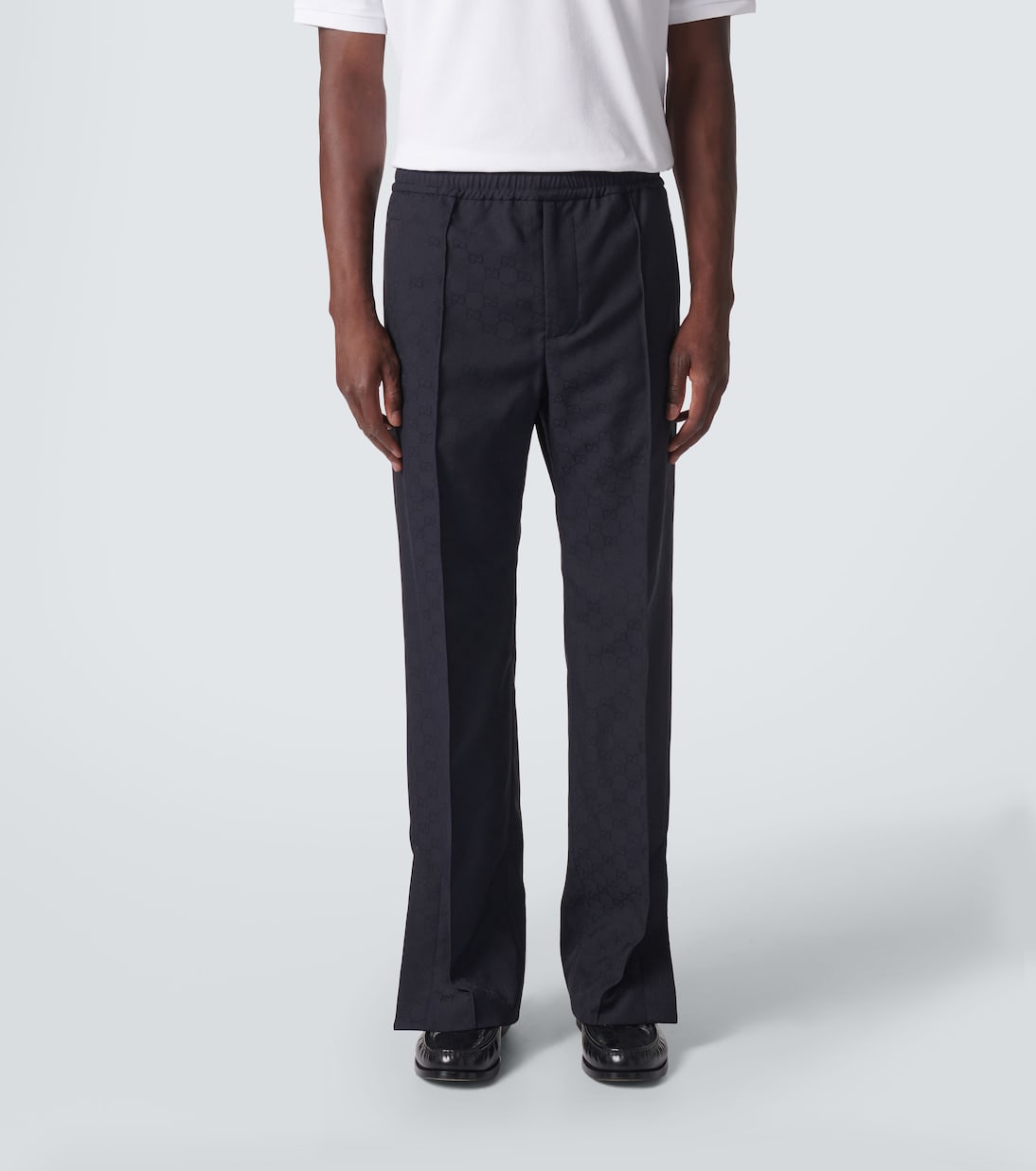Pantaloni regular GG a vita media | Gucci