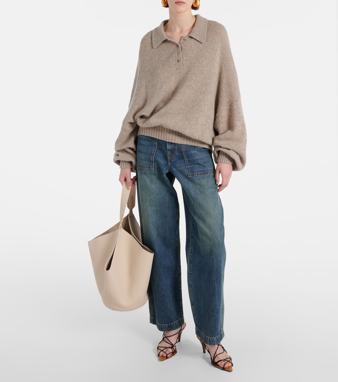 Borsa Lotus Medium in pelle | Khaite