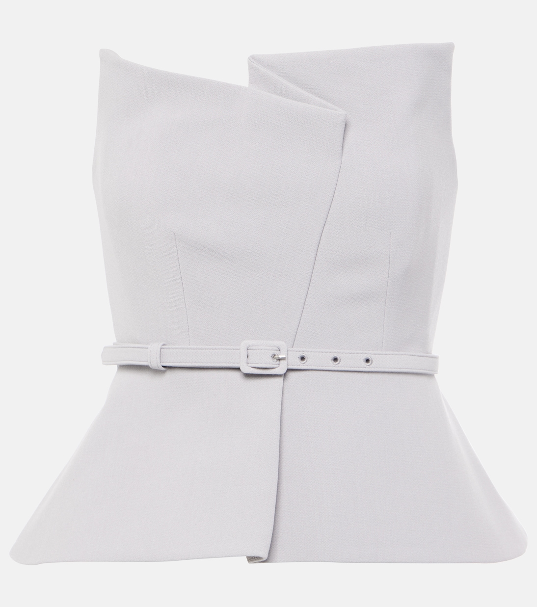 Top asimétrico de crepé con péplum | Roland Mouret