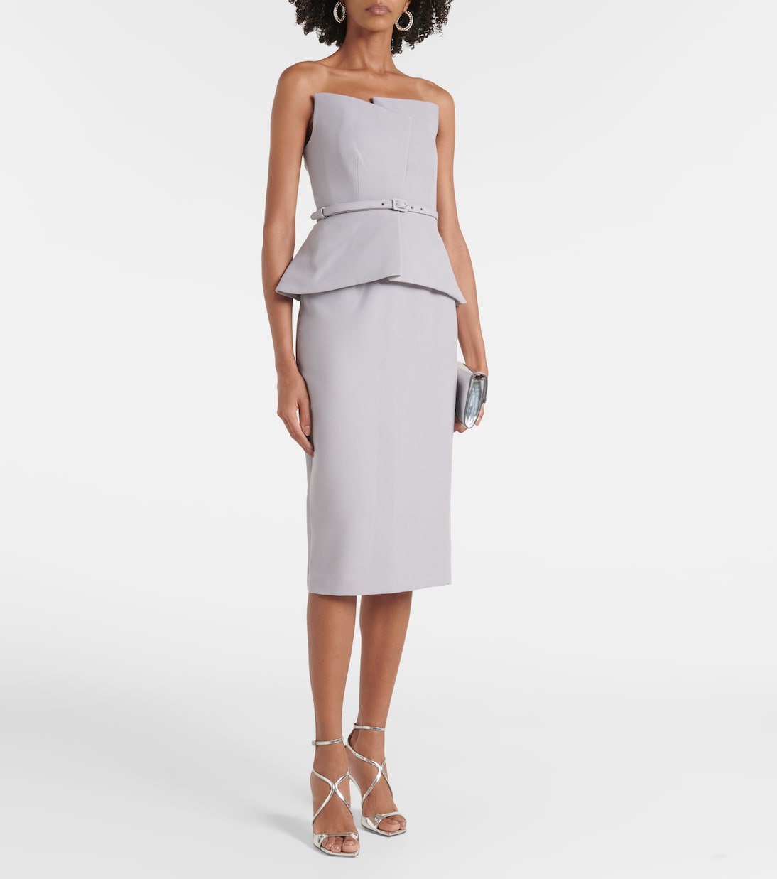 Top asimétrico de crepé con péplum | Roland Mouret