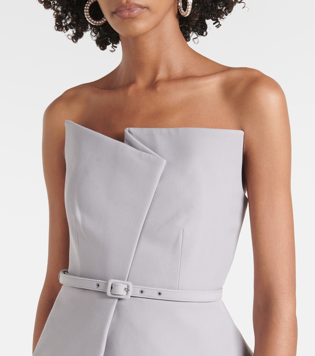 Top asimétrico de crepé con péplum | Roland Mouret
