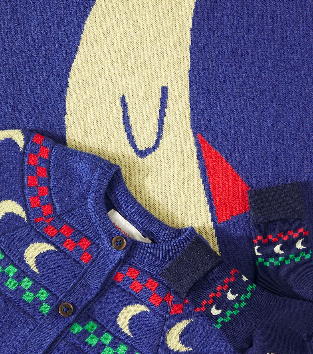 Baby Beneath The Moon onesie, socks, and blanket set | Bobo Choses