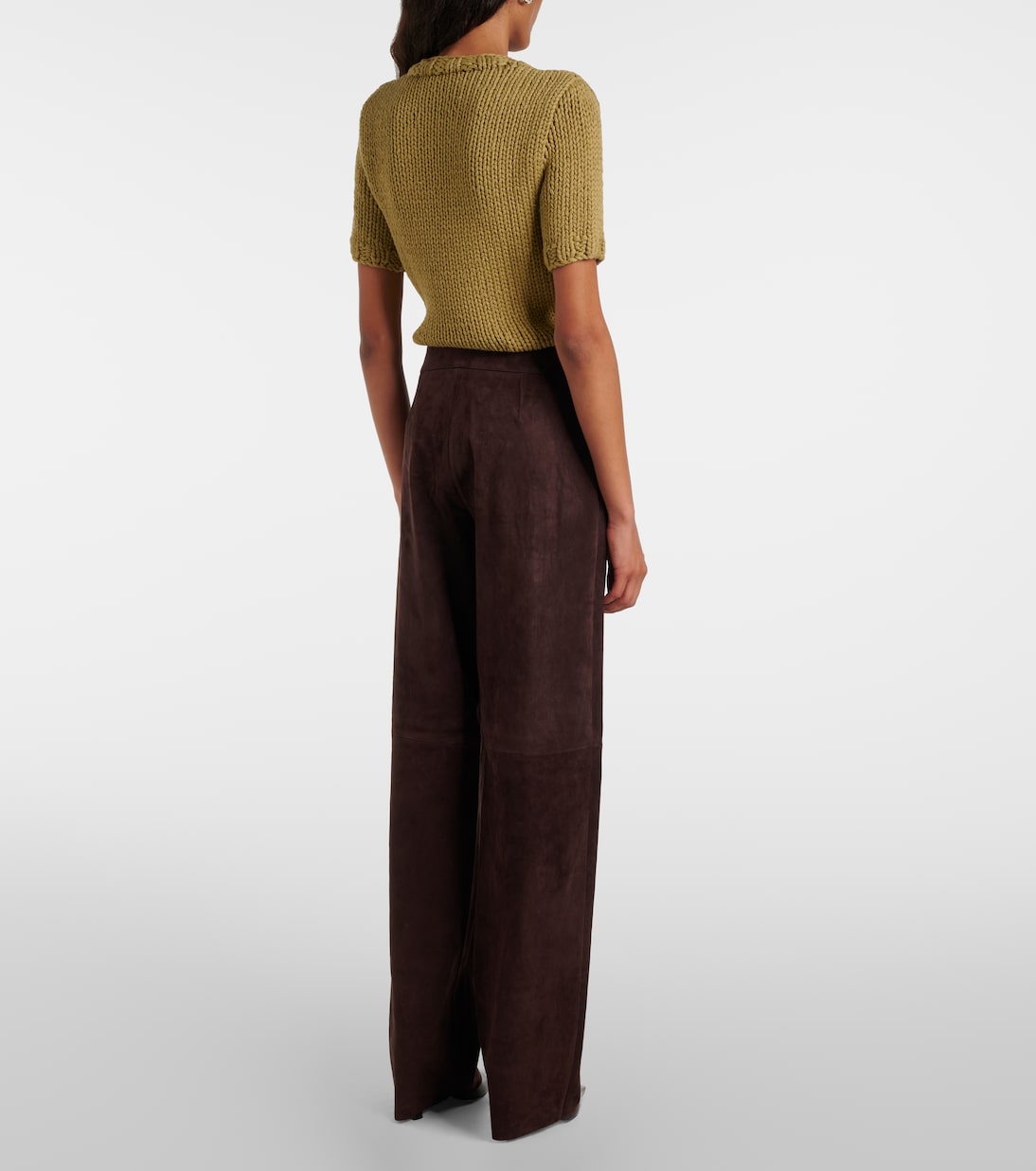 Massimo suede wide-leg pants | Stouls