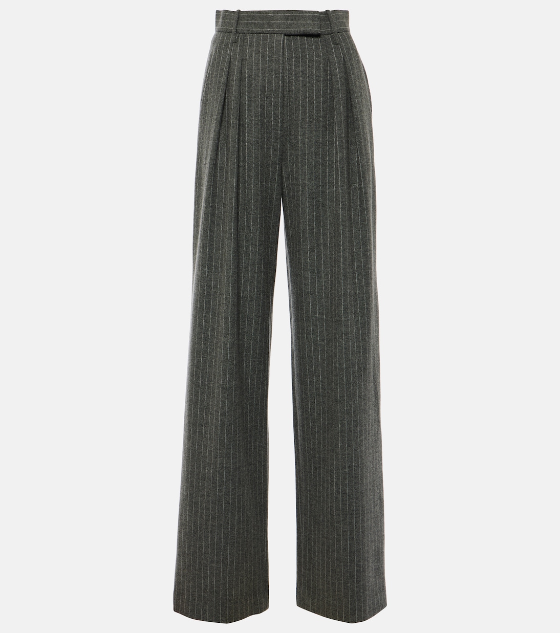 Pantaloni tapered gessati a vita alta | Alex Perry