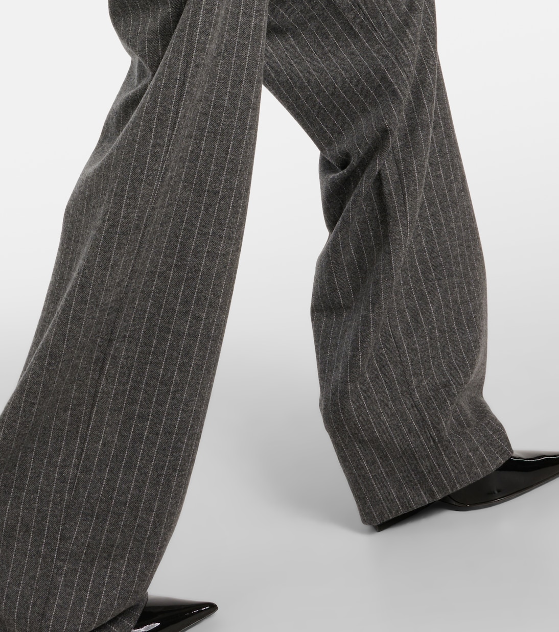 Pantaloni tapered gessati a vita alta | Alex Perry