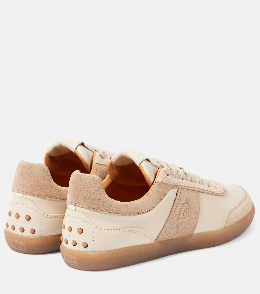 Tabs suede-trimmed leather sneakers | Tod's