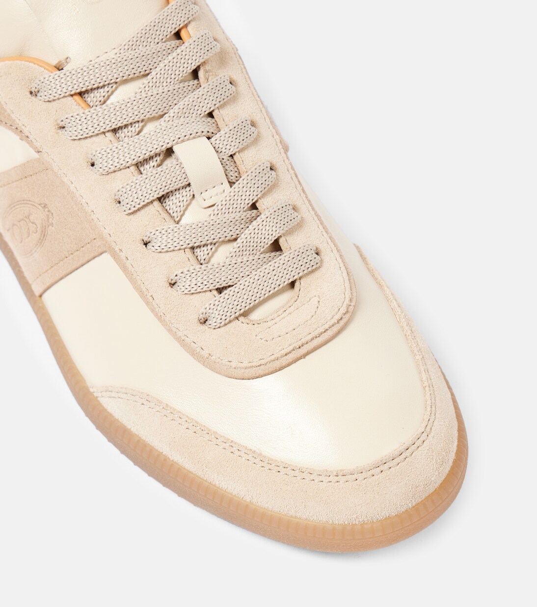 Tabs suede-trimmed leather sneakers | Tod's