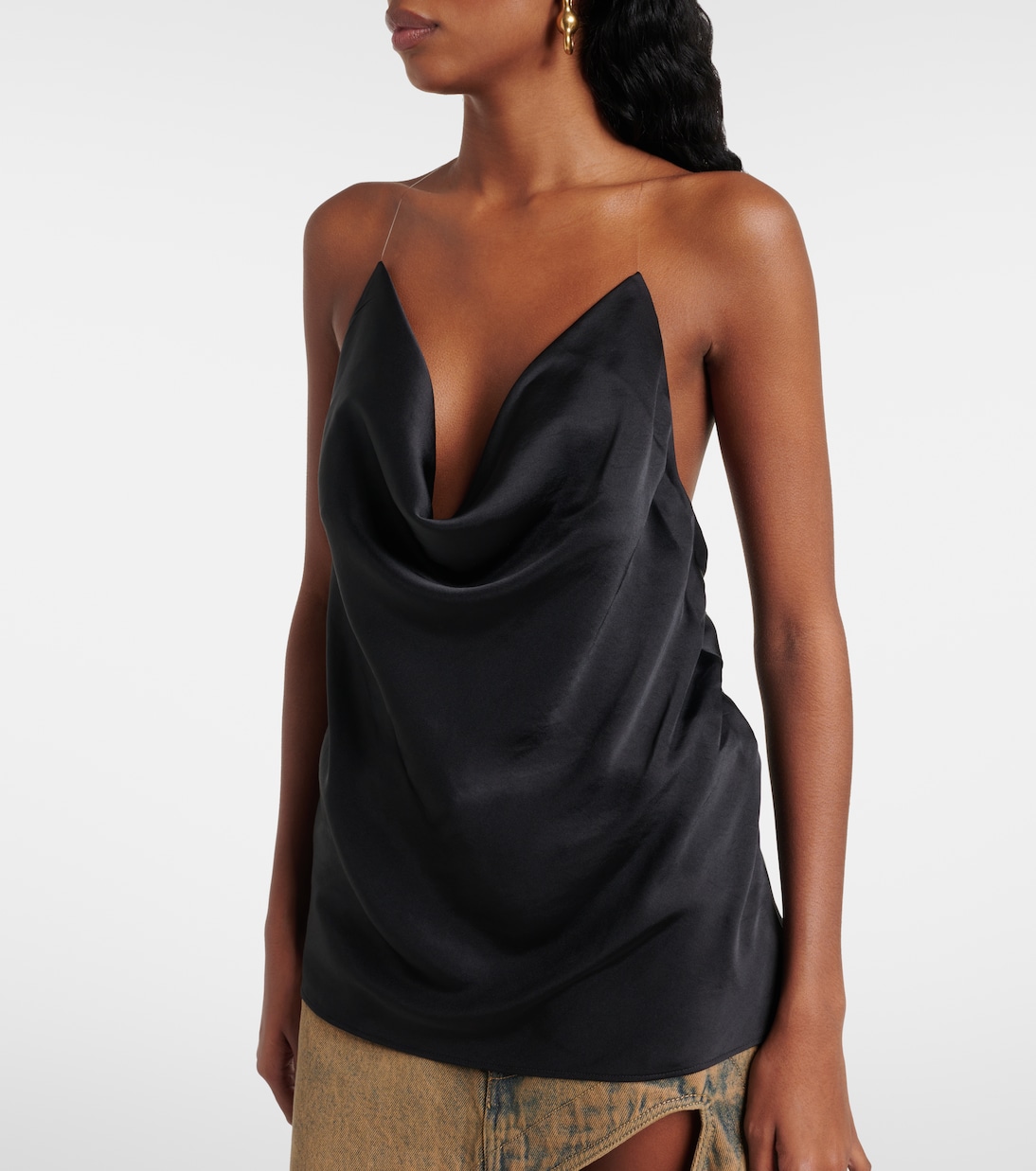 Evergreen Invisible Strap satin camisole | Y/Project