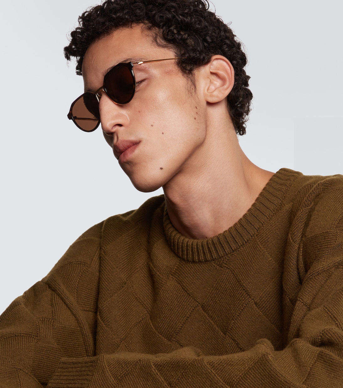 Occhiali da sole rotondi Panthos | Bottega Veneta