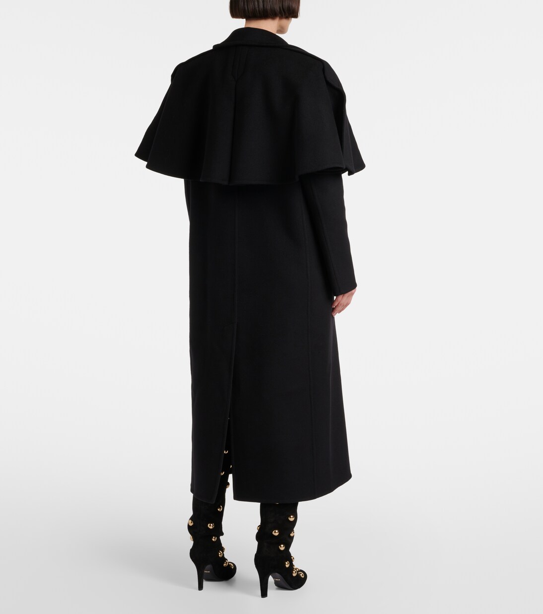 Cappotto doppiopetto in lana con cintura | Chloé