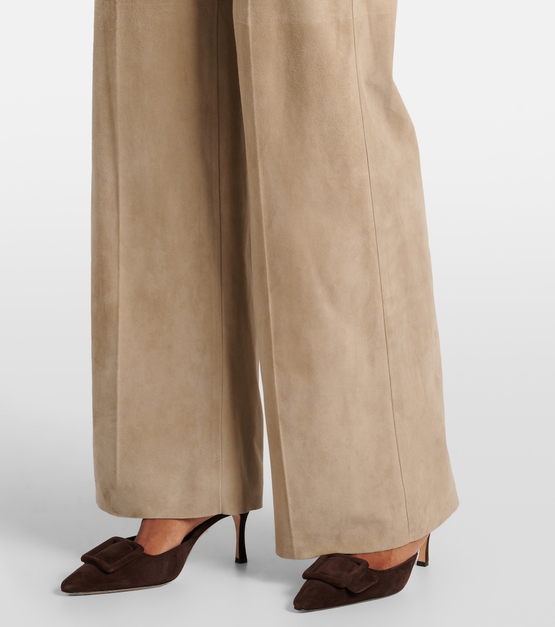 Pantaloni regular Dean in suede a vita alta | Ralph Lauren Collection