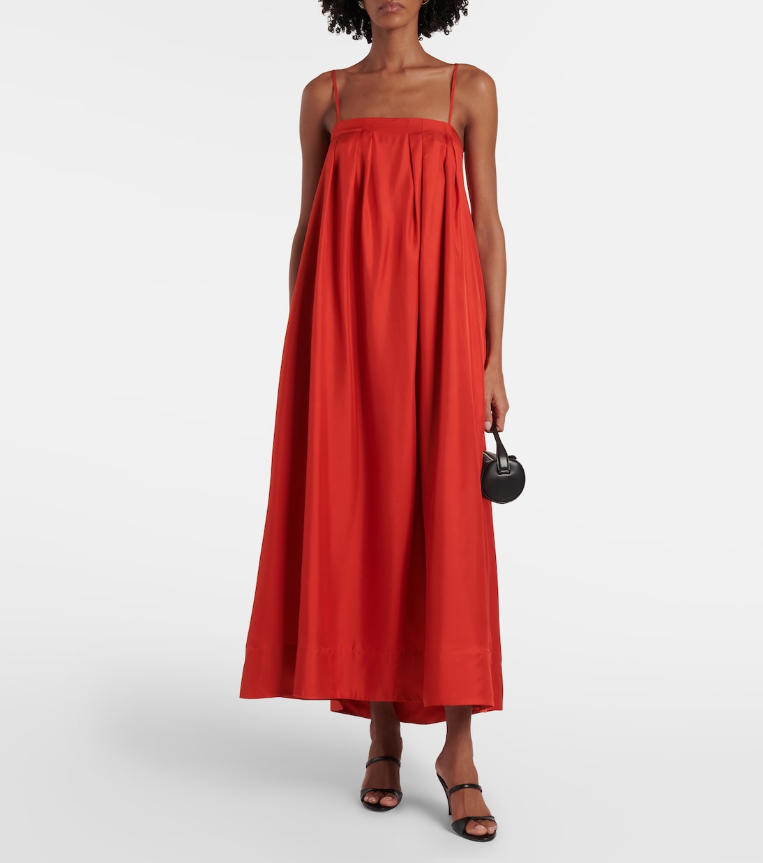 Abito lungo Heather in twill di seta | Asceno