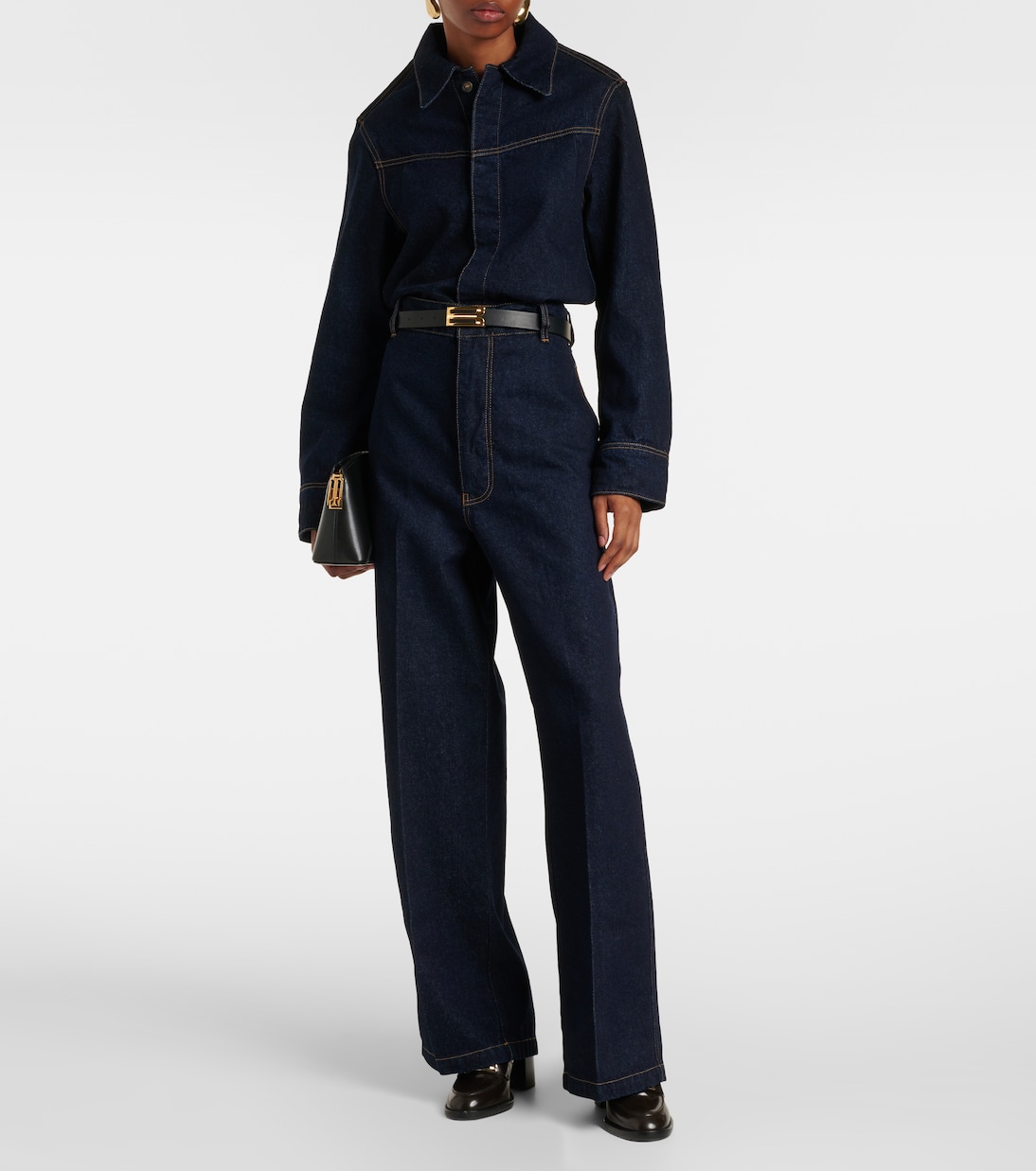 Jeans a gamba larga e vita alta | Victoria Beckham