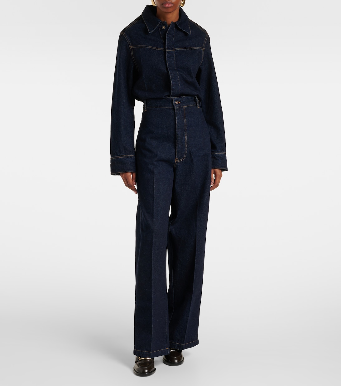 Jeans a gamba larga e vita alta | Victoria Beckham