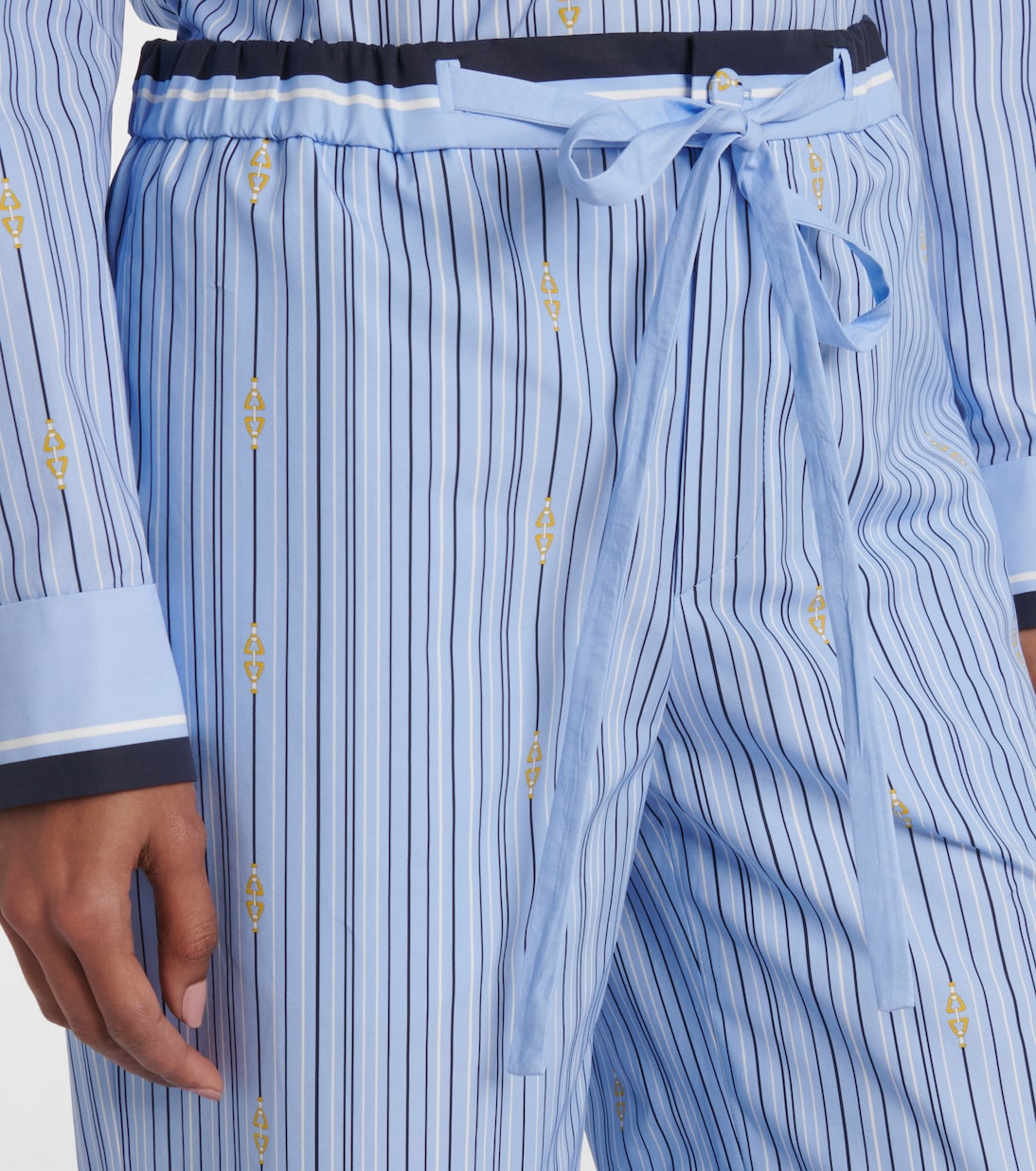 Pantalon ample Horsebit rayé en coton | Gucci