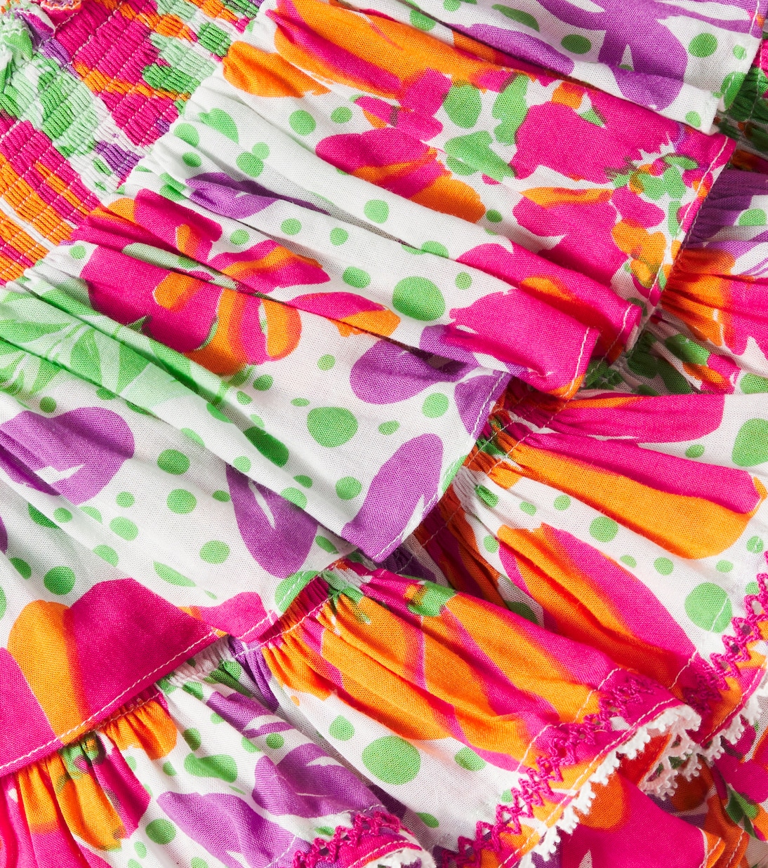 Gonna Ariane a balze con stampa floreale | Poupette St Barth Kids