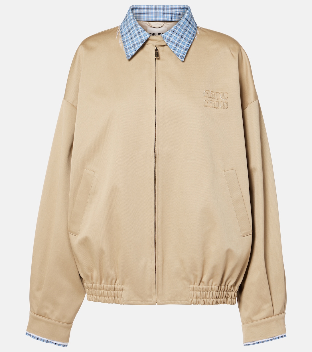 Checked cotton jacket | Miu Miu