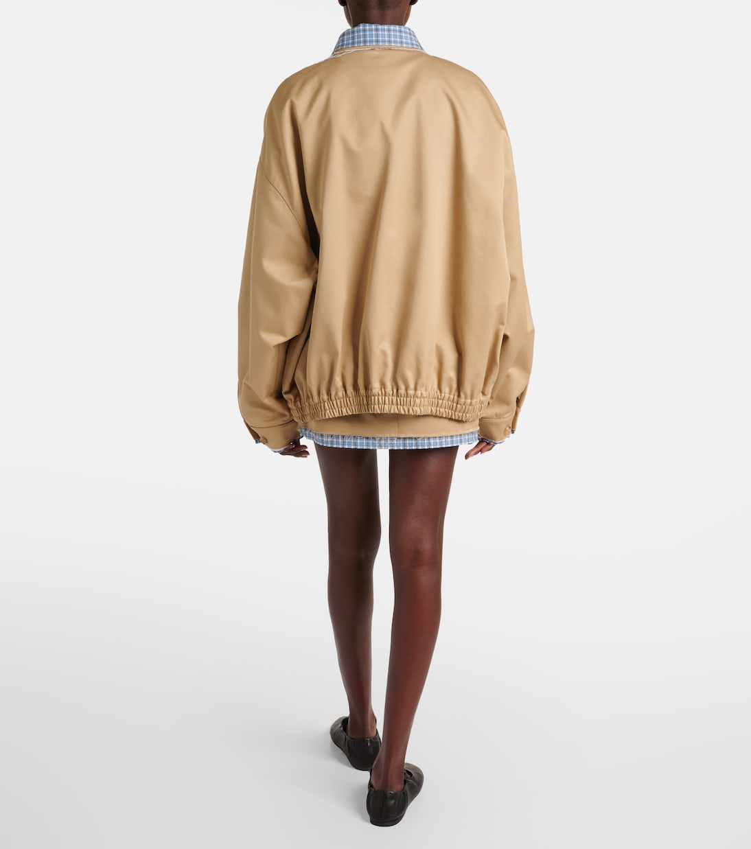 Checked cotton jacket | Miu Miu