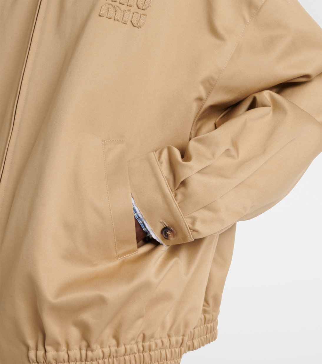 Checked cotton jacket | Miu Miu